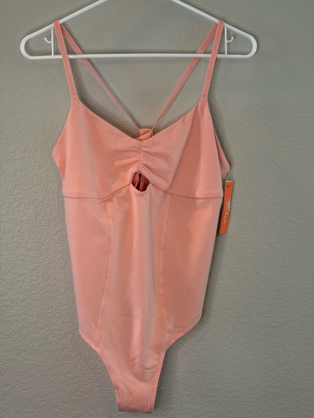 Colsie Womens Solid Pink Bodysuit .  Size XL (38DD/40D)